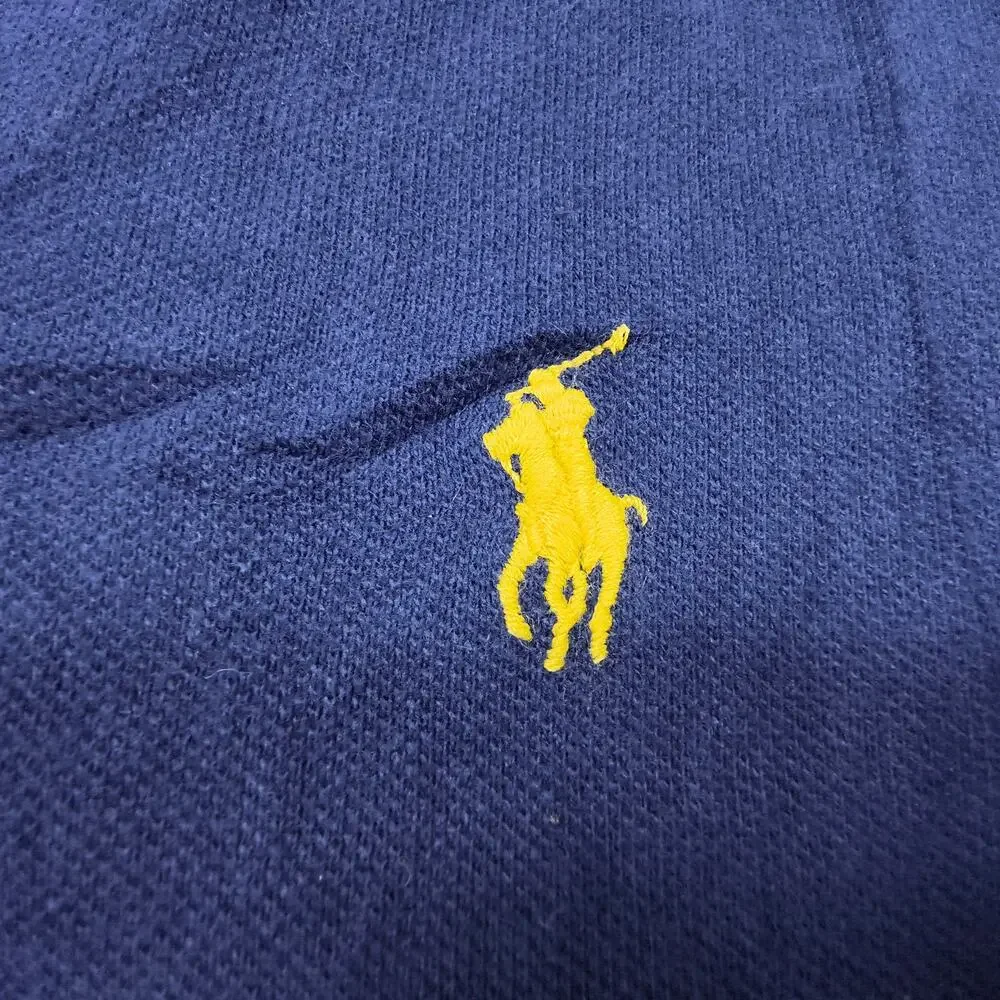 Polo Ralph Lauren Classic Fit Collared Polo Shirt Mens Size Small S Blue Yellow